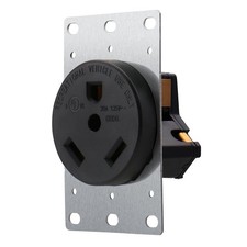 Wengart NEMA TT-30R RV Receptacle, 30 Amp 125V Industrial Power Wall Outlet f...