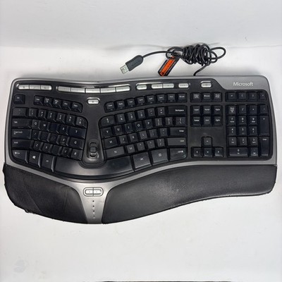 Microsoft Natural Ergonomic Keyboard 4000 v1.0 KU-0462 Wired USB with Riser  