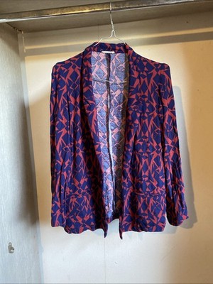 American Vintage Damen Blazer Gr. S rosa blau schicke Grafikmuster