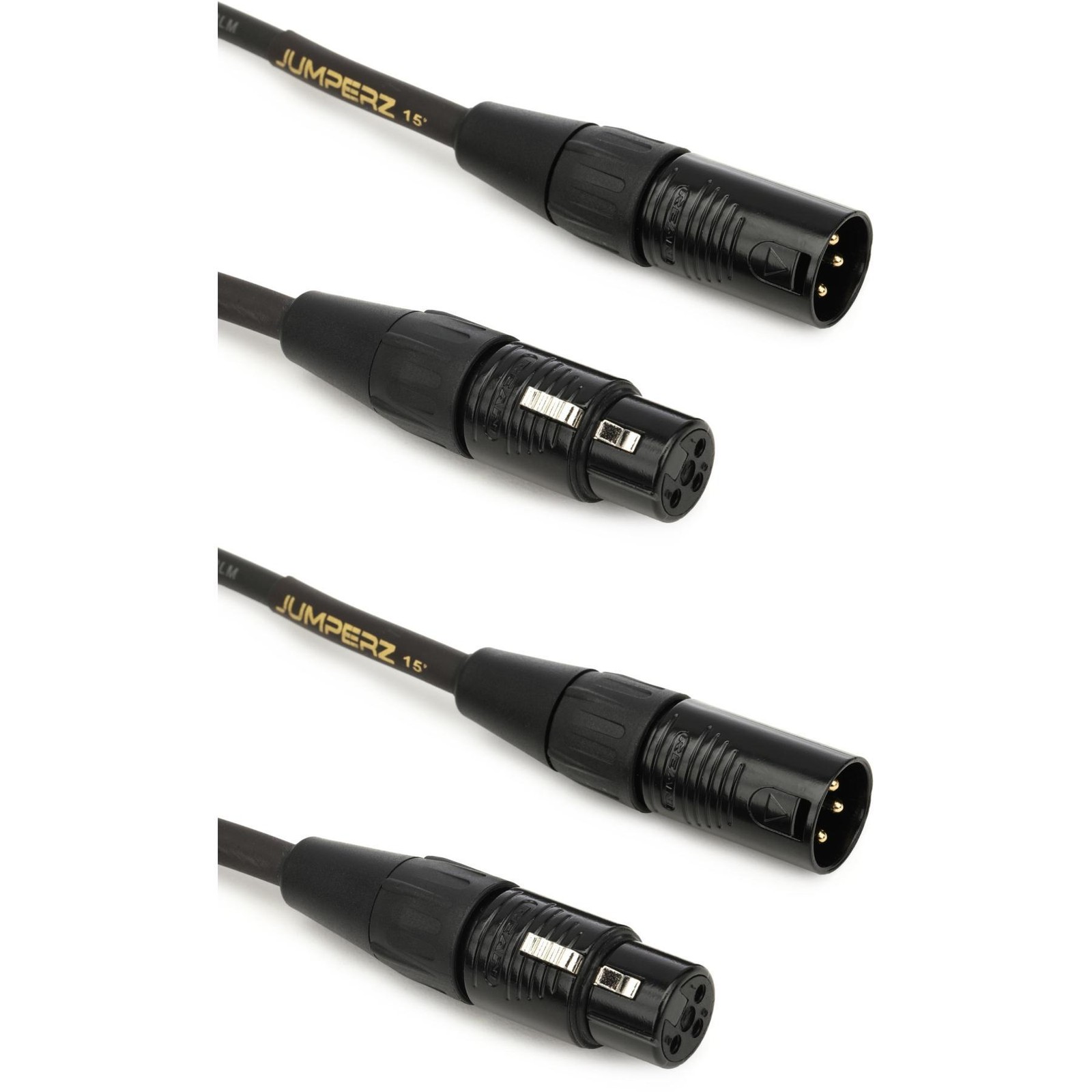 Микрофонный кабель JUMPERZ JGM-15 Gold длиной 15 футов 2 упаковки 16490₽