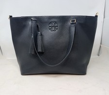 Tory Burch Thea Convertible Tote In Black Pebbled Leather