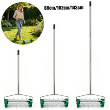 OUTDOOR GARDEN LAWN AERATOR SPIKE SOIL ROLLER GARDENING TOOL GRASS ROLLING STEEL