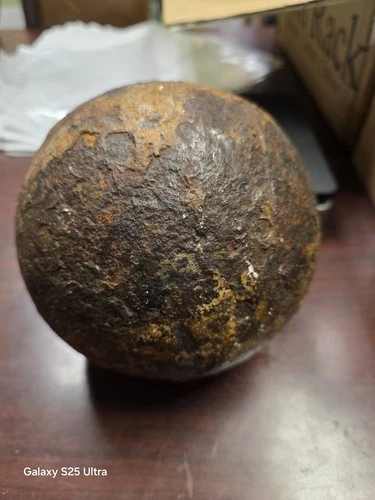 Civil War era 25 # LB Cannonball Artillery relic appr 6" Diameter