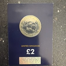 2020 Mayflower Brilliant Uncirculated UK Two Pounds £2 Coin Presented On Card