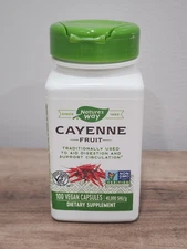 Nature's Way Cayenne Pepper  aid Digestion and Support Circulation 100 Capsules