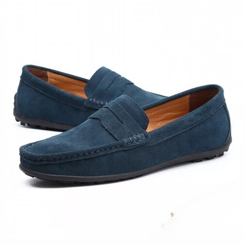 🛒🛒2025 UK Men's Leather Slip on Driving Moccasin Slippers Penny Boat Shoes New - Picture 10 of 28