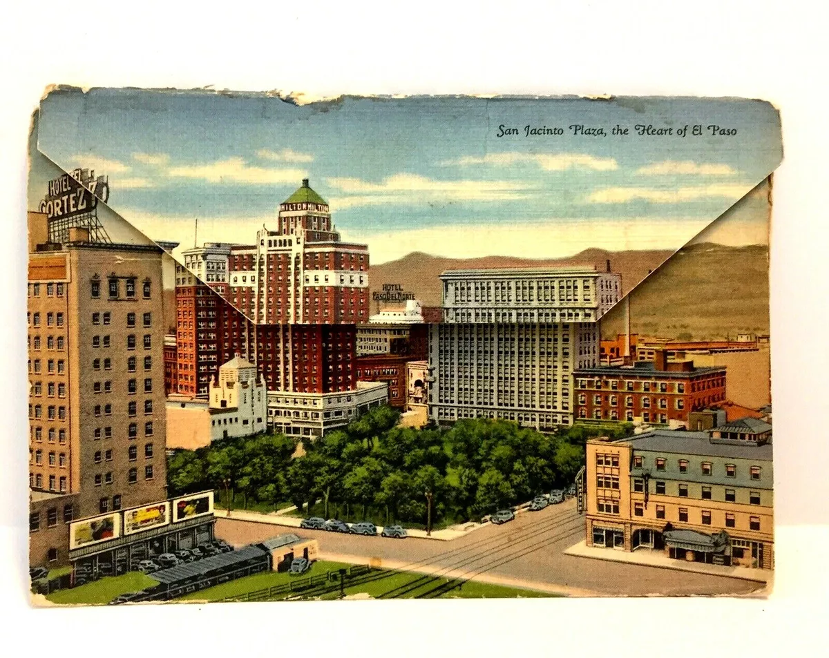 Vintage El Paso Texas In The Land of Vivid Contrasts 1940 Postcard Folder |  eBay