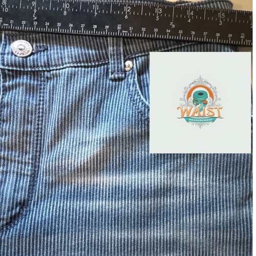 Gloria Vanderbilt Sundance Wash Amanda schlankmachende blaue Jeans Größe 10P gestreift. - Bild 8 von 8