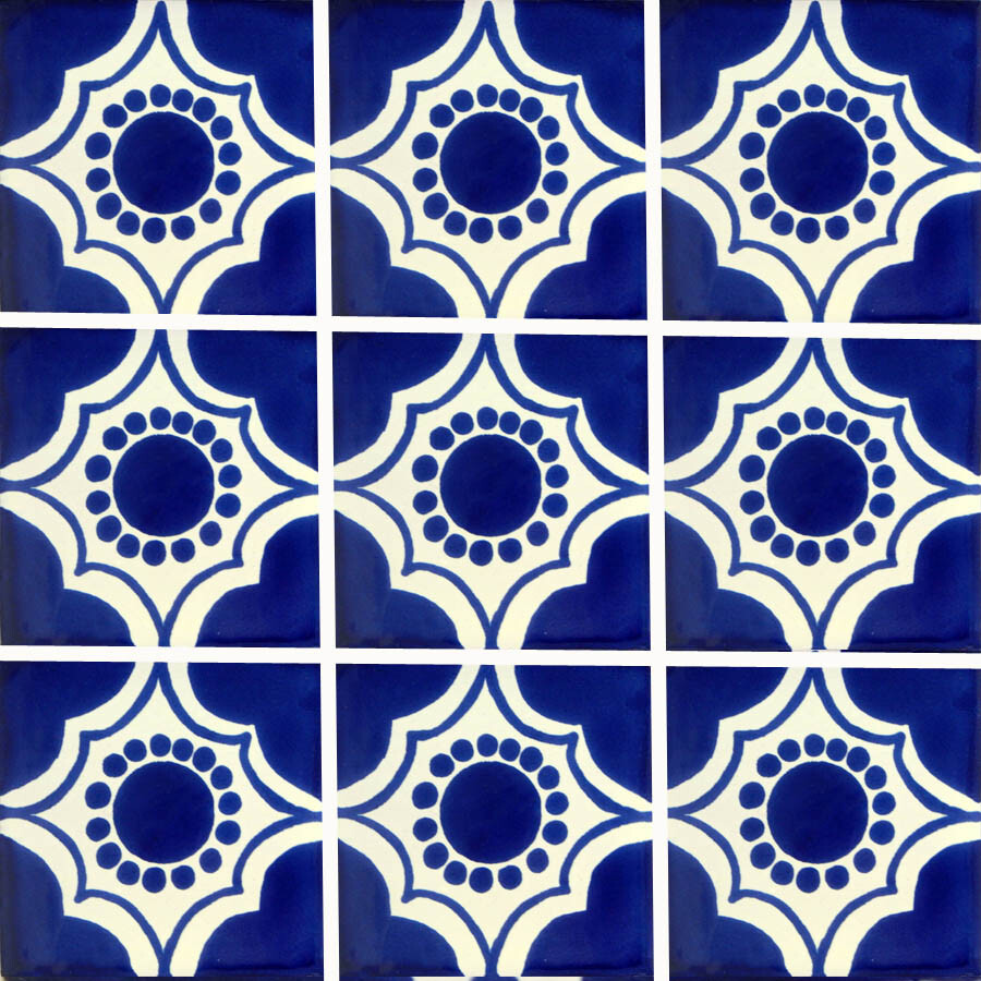C224- Mexican Handmade Talavera Clay Tile Folk Art 4x4