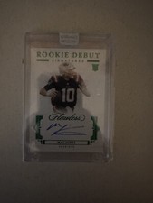 Mac Jones RC - 2021 Flawless Rookie Debut Signatures Emerald Auto # /5 Encased