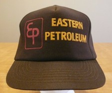 Vtg. Eastern Petroleum EP Brown Snapback Baseball Hat Made in USA
