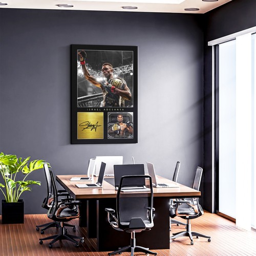 Israel Adesanya Canvas Wall Art Office Home Decor Ready to Hang Man Cave Gift - Picture 7 of 11