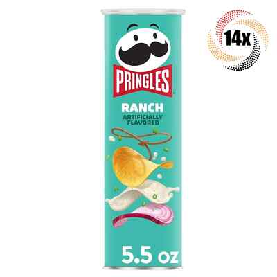 14x Cans Pringles Ranch Bursting Flavor Potato Crisps Chips - 5.5oz