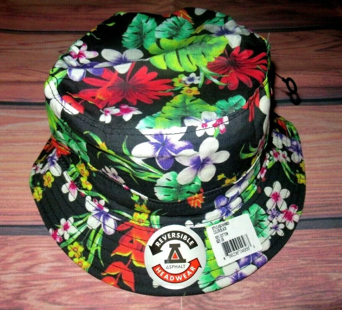 Reversible hawaiian bucket best sale hat