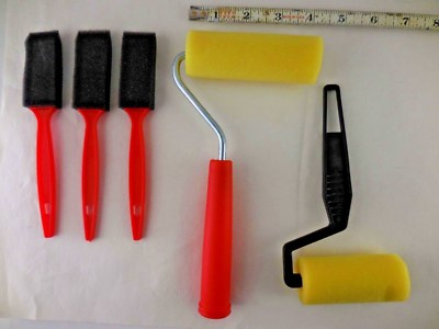 5 Pc Foam Paint Brush and Roller Set #6pr