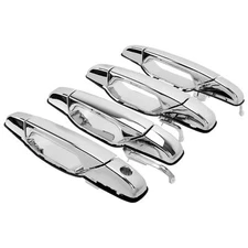 4PCS Chrome Door Handle For Chevy Tahoe GMC Yukon Sierra Denali 07-13 Front Rear