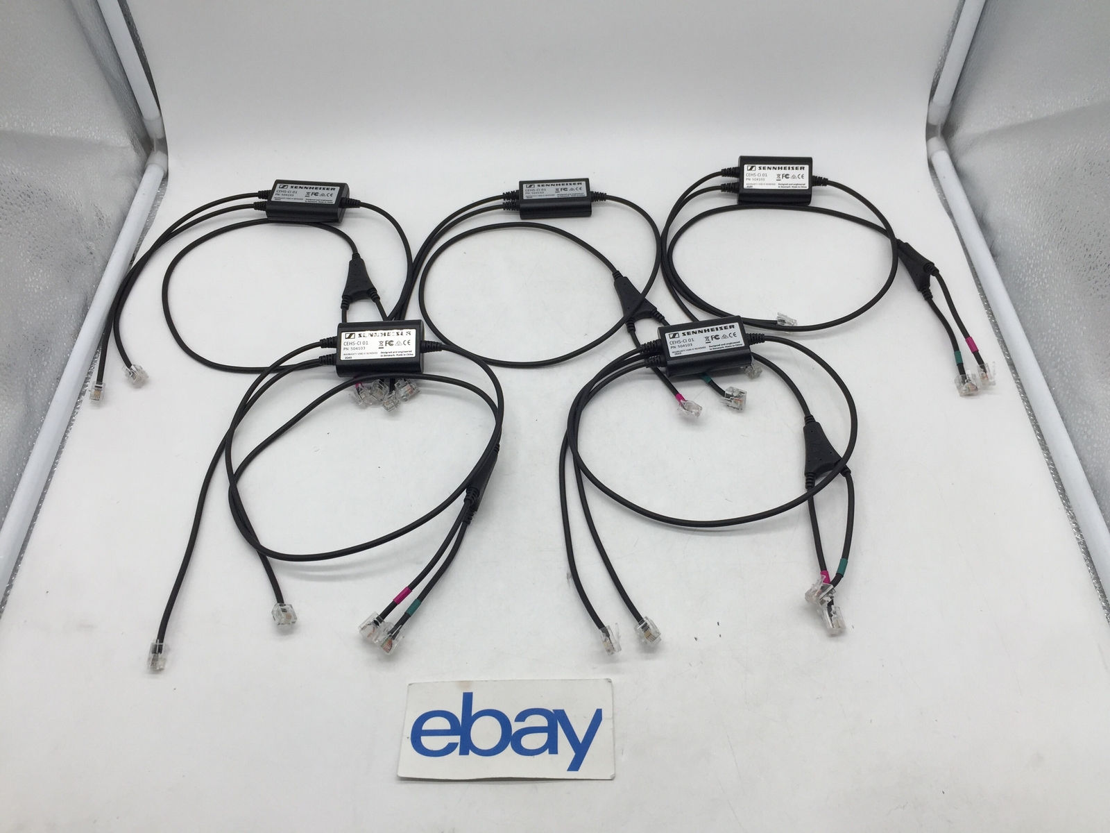 LOT OF 5 Sennheiser CEHS-CI 01 EHS Phone Cable Adapter 504103 FREE S/H
