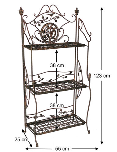 Estante Metal Vintage 1844 de Pie Antiguo 123CM para Libros la Cocina Jardín - Imagen 2 de 6