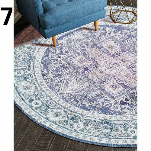 Ethnic Area Rug Round Floral Carpet Monaco Floor Mat Soft Antislip Bedroom - Picture 18 of 21