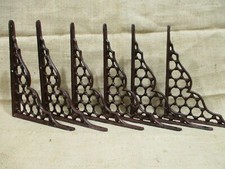 6 soportes grandes de hierro fundido estilo antiguo soportes de jardín soporte de estante ménsulas
