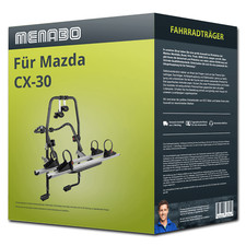 Menabo Fahrradtr&auml;ger Stand Up 2 schwarz/silber f&uuml;r Mazda CX-30 DM - 2 Fahrr&auml;der 