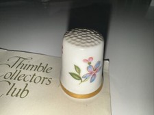 c. 1980s Thimble Collector's Club Royal Adderley "Romance" China thimble EXC