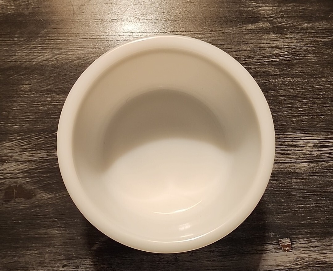 Vintage White Milk Glass Mixing Bowl eBay