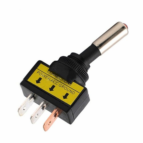 10 Stück KFZ Kippschalter LED Beleuchtet 3 Stift EIN/AUS Schalter 12V 20A - Bild 4 von 5