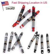 4Pcs Aluminum 59mm Long Travel Shocks Absorber For Axial 1/24 SCX24 Crawler Cars