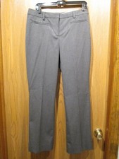Lands End Women's Dark Gray Mid Rise Trouser Leg Polyester Pants SIZE 8 79