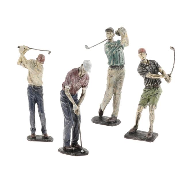 Man Golfer Statue Ornament Arts Sculpture Swinging A Golf Sport Artwork Home