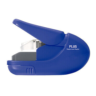 PLUS Paper Clinch Staple-Free Stapler SL-106 Navy Blue Green Pink Yellow white