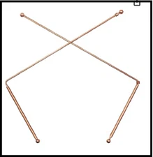 2X 99.9% Copper Dowsing Rod - Divining Rods with Box, Ghost Hunting, Water Divin