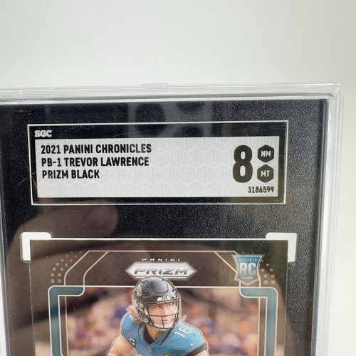 2021 Chronicles Prizm Black Trevor Lawrence Rookie RC #PB-1 SGC 8 Jaguars (RC) - Bild 4 von 4