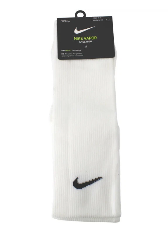 Nike CLASSIC KNEE HIGH DRI FIT Football Socks White Retro 90s Style Tube Socks