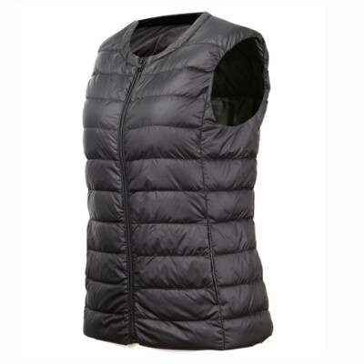 Womens Sleeveless Ultra Light Down Jacket Vest Short Coat Liner Waistcoat Zipper