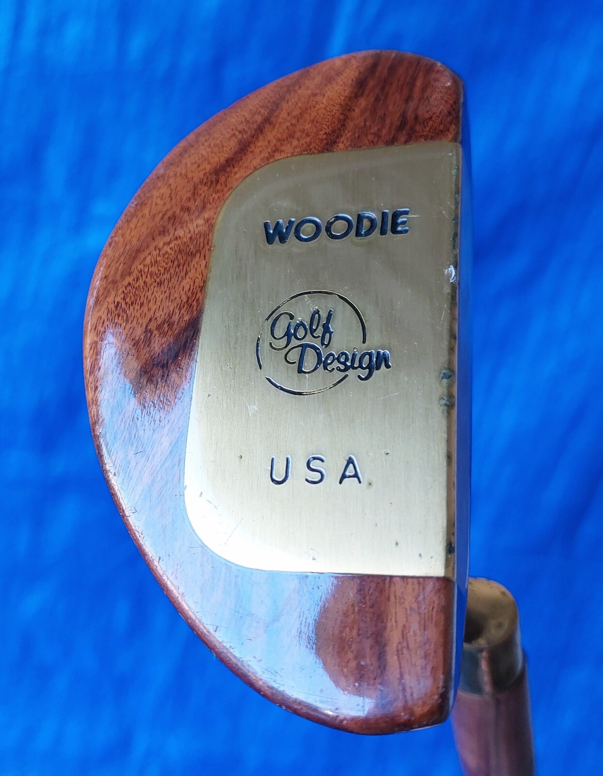 Golf Design Putter Woodie Executive Series USA All Wood Brass Head