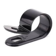 3/16 Inch UV Black Cable Clamp - 10 Pack