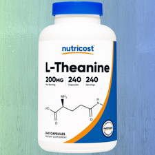 Nutricost L-Theanine 200mg, 120 Capsules, Double Strength - Non-GMO, Gluten Free