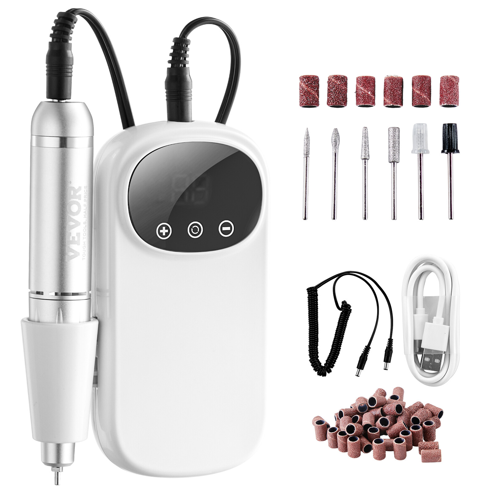 Ponceuse à ongles 35000 tr/min VEVOR lime électrique 10W à haute autonomie