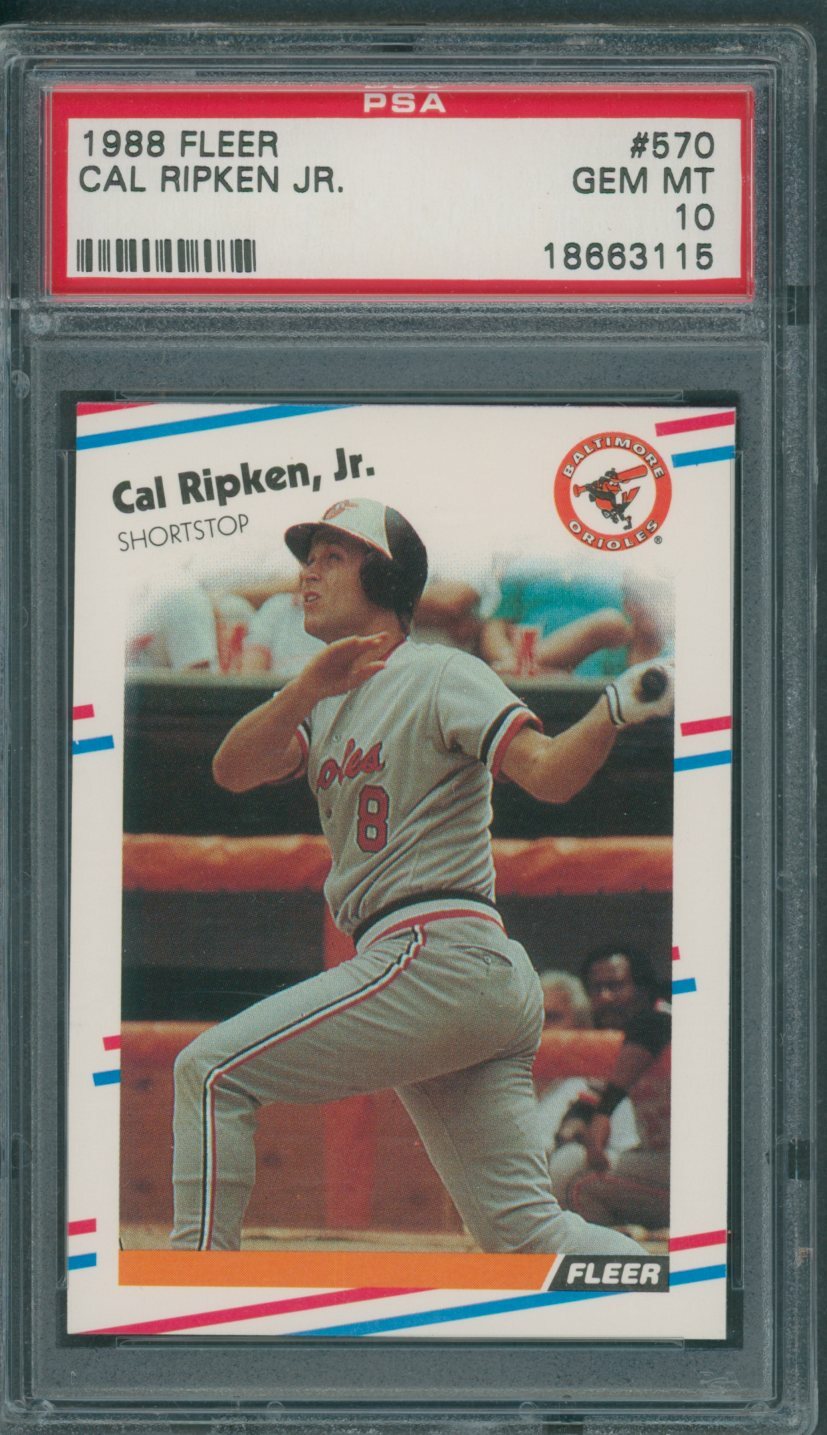 1988 Fleer #570 Cal Ripken Jr. PSA GEM MINT 10 *3115