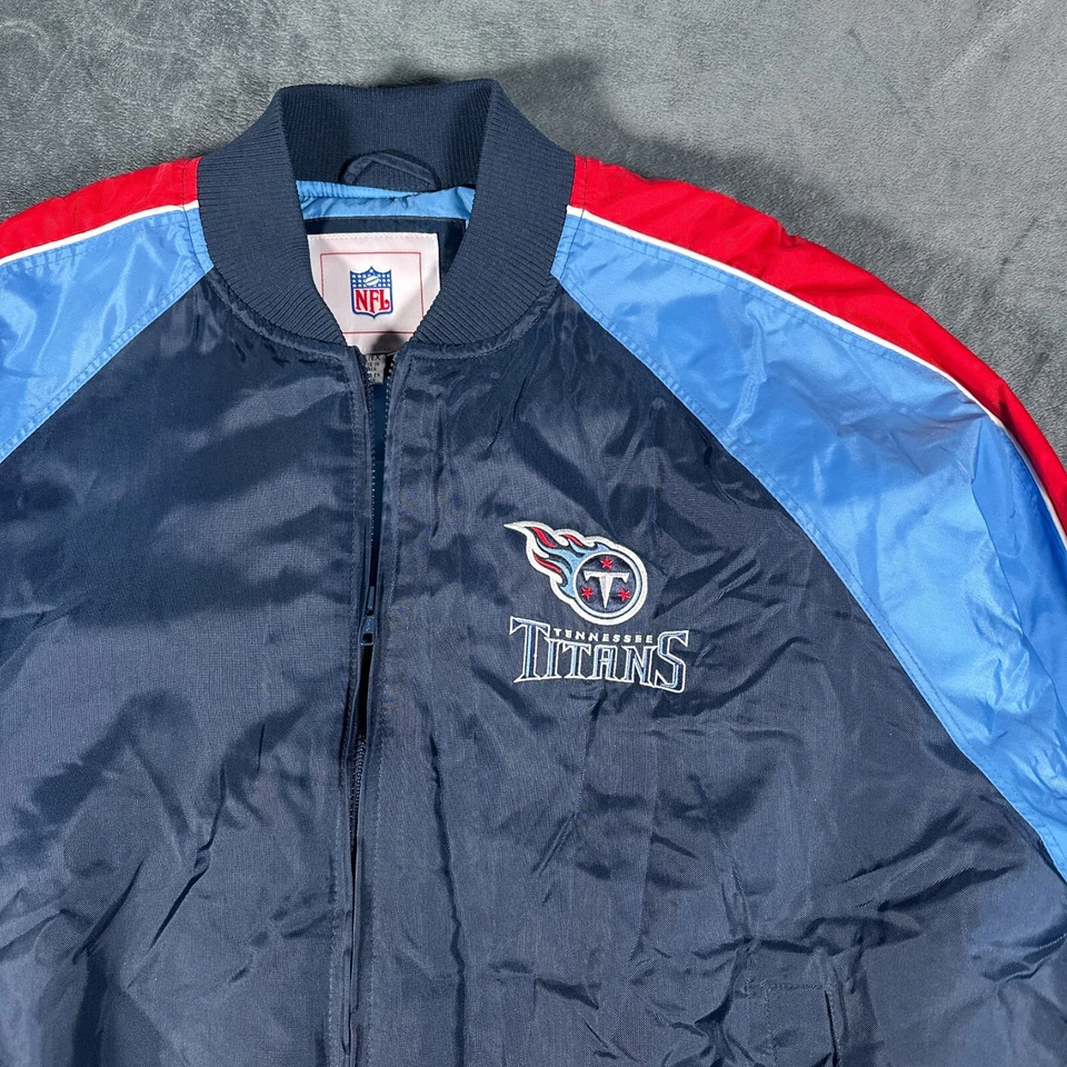 Vintage Tennessee Titans Jacket Mens Extra Large Blue Colorblock G-III G3 Bomber - Image 4 of 4