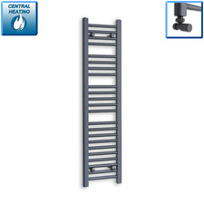1200 mm High 300 mm Wide Flat ANTHRACITE Sand Grey Heated Towel Rail Radiator