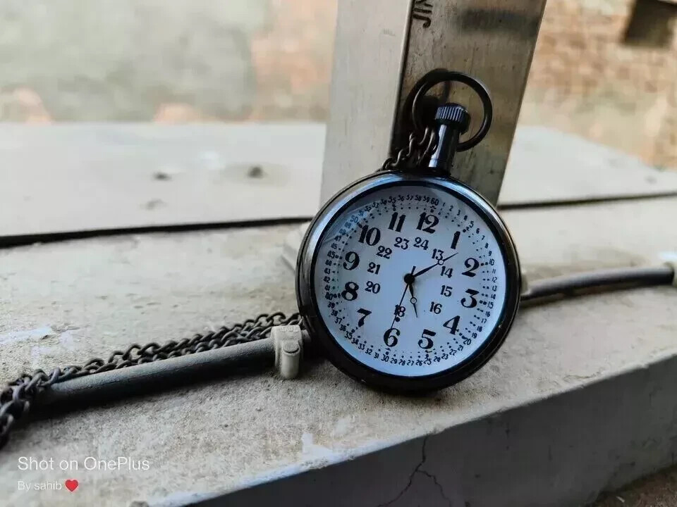 Maritime Antike Messing Elgin Taschenuhr Mit Kette Vintage Geschenk Für