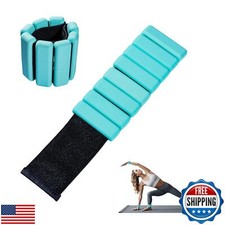 Wrist and Ankle Weights for Women Men Set of 2 1lb Each , Adjustable Strengt