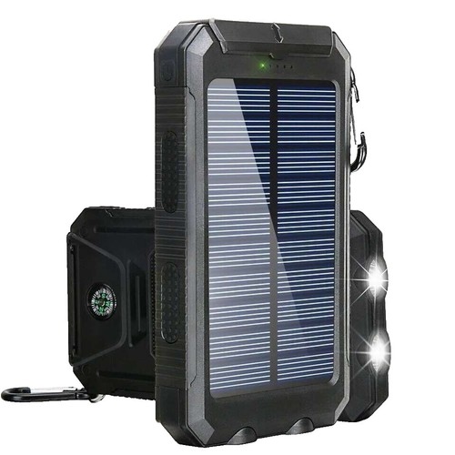 Portable Charger 30000mAh, Power Bank Solar Charger with USB