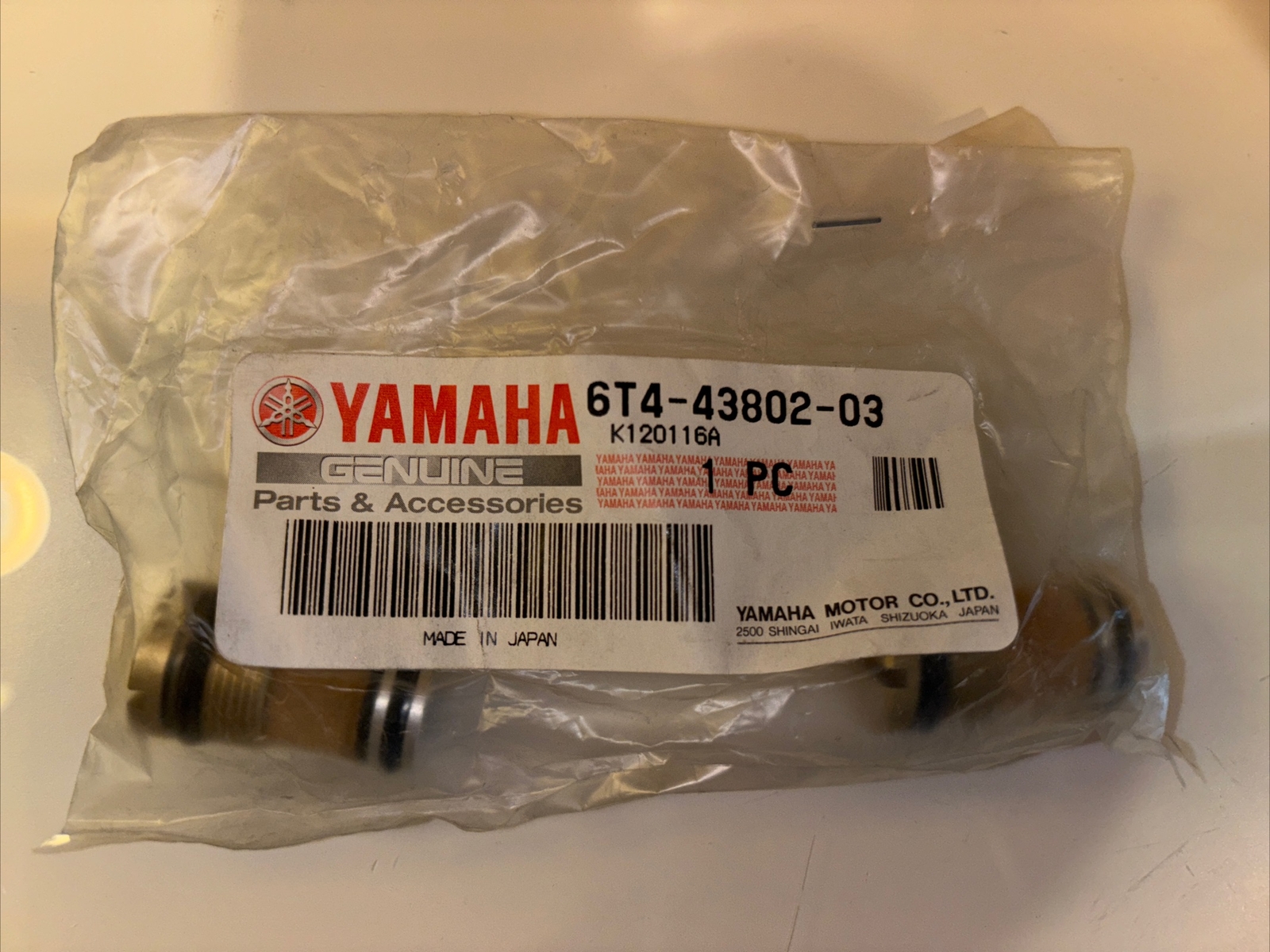 6t4-43802-03-00 Valve Sub Assembly Yamaha OUTBOARD Genuine OEM for 