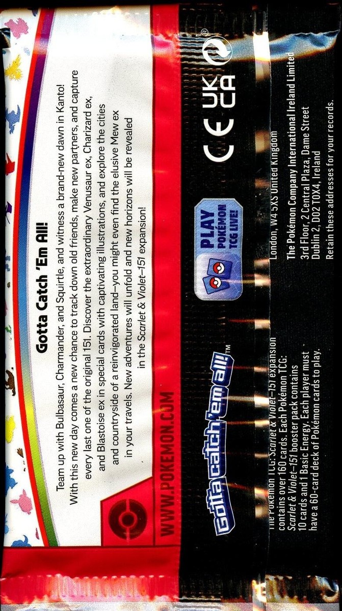 POKEMON 151 Lot of 36x Sealed BOOSTER PACKS (Box Lot) 10 Cards Per