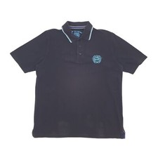 UNBRANDED Black Polo Shirt Short Sleeve Cotton Mens M