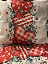 Valentines Day Pillow Covers 18x18 inch Set of 2 Valentine's Day Love Hearts ...